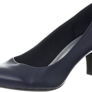 Women's Stretch Dress Pump 2.5in Heel Faux Leather Business Casual
